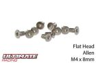 Ultimate Racing Schrauben Senkkopf Hex (Allen) M4 x 8mm (10 Stk.) / UR161408