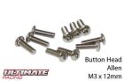 Ultimate Racing Schrauben Zylinderkopf Hex (Allen) M2 x 12mm (10 Stk.) / UR163212