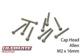 Ultimate Racing Schrauben Zylinderkopf Hex (Allen) M2 x...