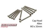 Ultimate Racing Schrauben Zylinderkopf Hex (Allen) M3 x 35mm (10 Stk.) / UR163335