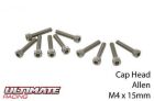 Ultimate Racing Schrauben Zylinderkopf Hex (Allen) M4 x 15mm (10 Stk.) / UR163415