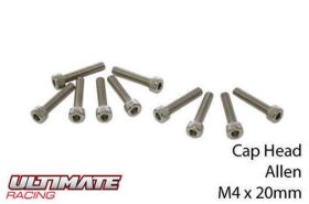 Ultimate Racing Schrauben Zylinderkopf Hex (Allen) M4 x...