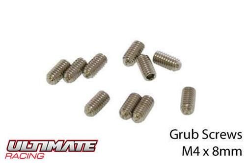 Ultimate Racing Madenschrauben M4 x 8mm (10 Stk.) / UR164408