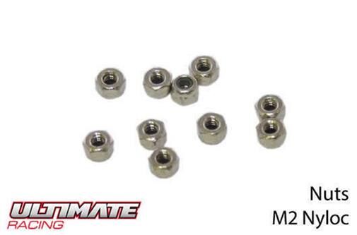 Ultimate Racing Muttern M2 nyloc (10 Stk.) / UR165200