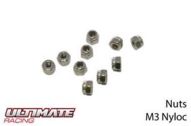 Ultimate Racing Muttern M3 nyloc (10 Stk.) / UR165300
