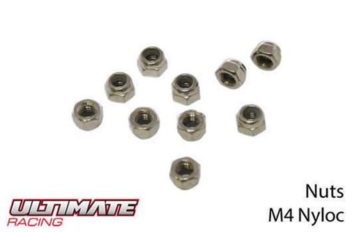 Ultimate Racing Muttern M4 nyloc (10 Stk.) / UR165400