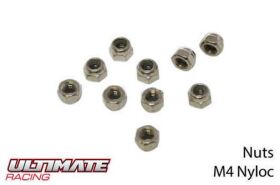 Ultimate Racing Muttern M4 nyloc (10 Stk.) / UR165400