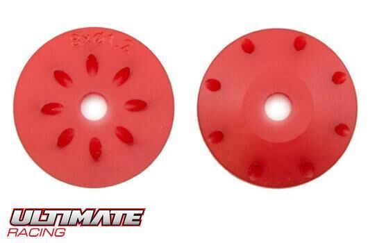 Ultimate Racing Option Part 16mm Shocks Pistons Conical 1.2mm * 8 Angled Holes (2pcs) / UR1711