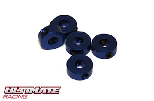 Ultimate Racing Stellringe Aluminium 4mm Blau (5 Stk.) / UR1861
