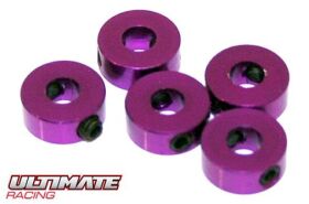 Ultimate Racing Stellringe Aluminium 4mm Purple (5 Stk.)...