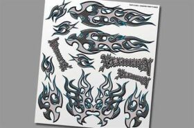 XXX Main Aufkleber Gross Diamond Fiber Flames / XH005