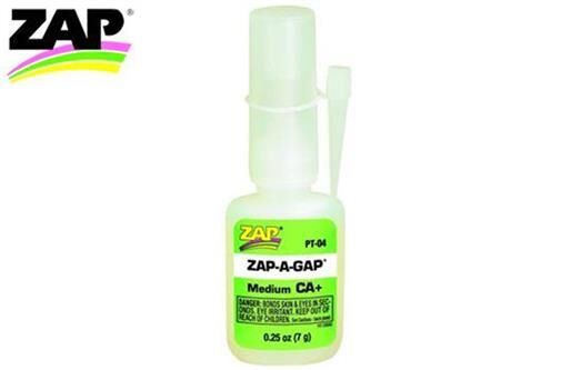 ZAP / SuperGlue Kleber ZAP-A-GAP Sekundenkleber CA+ Medium 7g (1/4 oz.) Reifenkleber / ZPT04