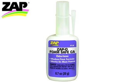 ZAP / SuperGlue Kleber ZAP-O Foam Safe CA 20g (0.7 oz.) / ZPT25