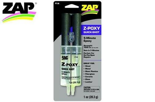 ZAP / SuperGlue Kleber Z-Poxy Quick Shot Dual Syringe 28.3g (1 oz.) / ZPT36