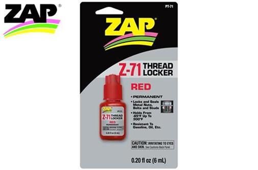 ZAP / SuperGlue Kleber Schraubensicherungslack fest Z-71 Red 6ml (.2 fl oz.) / ZPT71