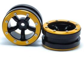 Metsafil Beadlock Wheels PT-Safari Schwarz/Gold 1.9 (2...