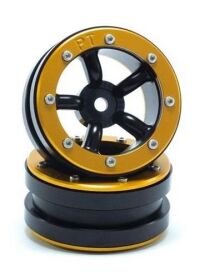 Metsafil Beadlock Wheels PT-Safari Schwarz/Gold 1.9 (2...