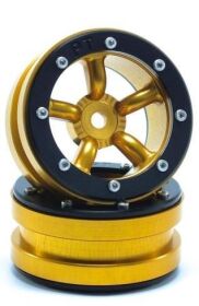 Metsafil Beadlock Wheels PT-Safari Gold/Schwarz 1.9 (2...