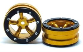 Metsafil Beadlock Wheels PT-Safari Gold/Schwarz 1.9 (2...