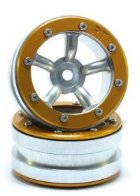 Metsafil Beadlock Wheels PT-Safari Silber/Gold 1.9 (2...