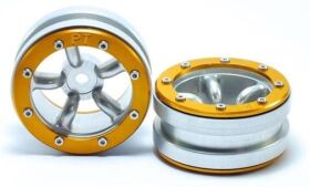 Metsafil Beadlock Wheels PT-Safari Silber/Gold 1.9 (2...