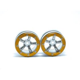 Metsafil Beadlock Wheels PT-Safari Silber/Gold 1.9 (2 St.) / MT0010SGO