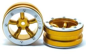 Metsafil Beadlock Wheels PT-Safari Gold/Silber 1.9 (2...