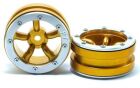Metsafil Beadlock Wheels PT-Safari Gold/Silber 1.9 (2 St.) / MT0010GOS