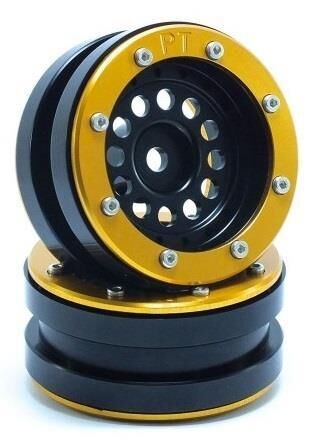Metsafil Beadlock Wheels PT-Bullet Schwarz/Gold 1.9 (2 St.) / MT0020BGO