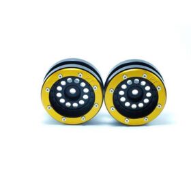 Metsafil Beadlock Wheels PT-Bullet Schwarz/Gold 1.9 (2 St.) / MT0020BGO