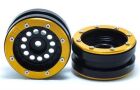 Metsafil Beadlock Wheels PT-Bullet Schwarz/Gold 1.9 (2 St.) / MT0020BGO