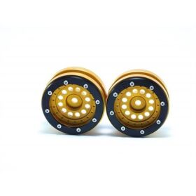 Metsafil Beadlock Wheels PT-Bullet Gold/Schwarz 1.9 (2 St.) / MT0020GOB