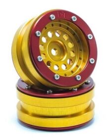 Metsafil Beadlock Wheels PT-Bullet Gold/Rot 1.9 (2 St.) /...