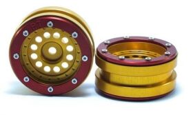 Metsafil Beadlock Wheels PT-Bullet Gold/Rot 1.9 (2 St.) /...