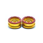 Metsafil Beadlock Wheels PT-Bullet Gold/Rot 1.9 (2 St.) / MT0020GOR