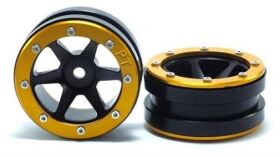 Metsafil Beadlock Wheels PT-Slingshot Schwarz/Gold 1.9 (2...