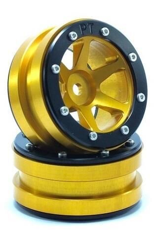 Metsafil Beadlock Wheels PT- Slingshot Gold/Schwarz 1.9 (2 St.) / MT0030GOB