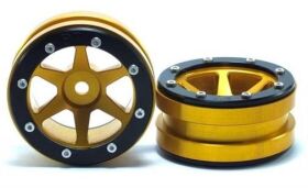 Metsafil Beadlock Wheels PT- Slingshot Gold/Schwarz 1.9...