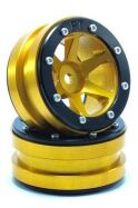 Metsafil Beadlock Wheels PT- Slingshot Gold/Schwarz 1.9 (2 St.) / MT0030GOB