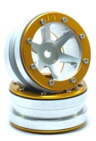 Metsafil Beadlock Wheels PT- Slingshot Silber/Gold 1.9 (2...