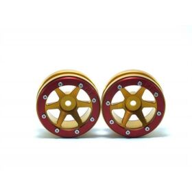 Metsafil Beadlock Wheels PT- Slingshot Gold/Rot 1.9 (2 St.) / MT0030GOR