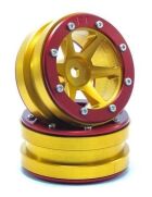 Metsafil Beadlock Wheels PT- Slingshot Gold/Rot 1.9 (2 St.) / MT0030GOR