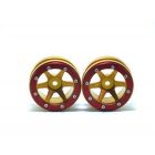 Metsafil Beadlock Wheels PT- Slingshot Gold/Rot 1.9 (2 St.) / MT0030GOR