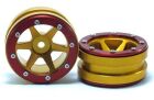 Metsafil Beadlock Wheels PT- Slingshot Gold/Rot 1.9 (2 St.) / MT0030GOR