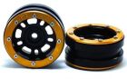 Metsafil Beadlock Wheels PT- Distractor Schwarz/Gold 1.9 (2 St.) / MT0040BGO