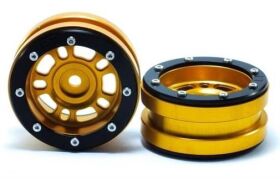 Metsafil Beadlock Wheels PT- Distractor Gold/Schwarz 1.9...