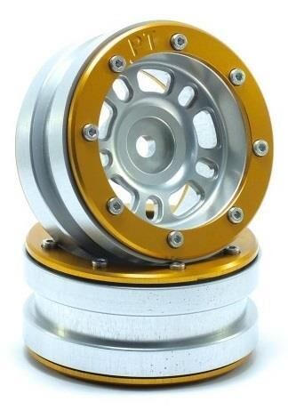 Metsafil Beadlock Wheels PT- Distractor Silber/Gold 1.9 (2 St.) / MT0040SGO