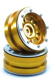Metsafil Beadlock Wheels PT- Distractor Gold/Silber 1.9 (2 St.) / MT0040GOS