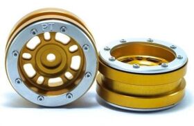 Metsafil Beadlock Wheels PT- Distractor Gold/Silber 1.9...