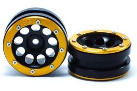 Metsafil Beadlock Wheels PT- Ecohole Schwarz/Gold 1.9 (2...